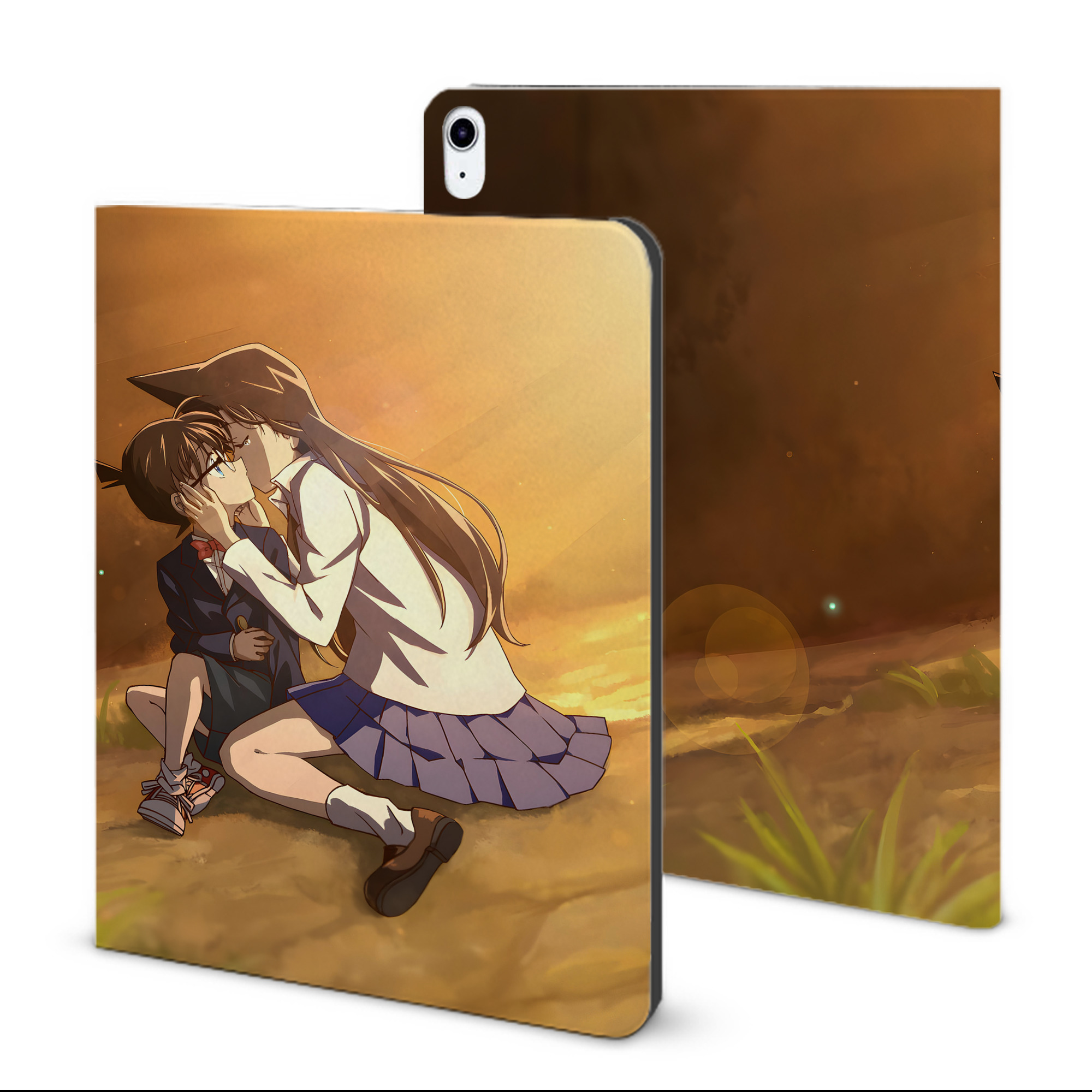 （画像用） 名探偵コナン Detective Conan IPad ケース ブック型 PUレザー TPU 耐衝撃 軽量 薄型 ペン収納なし 全面保護 IPad 各モデル対応